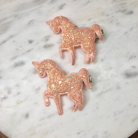 3D Multi Unicorn Girls Hair Clip Pack of 4 - Picture 5 of 7